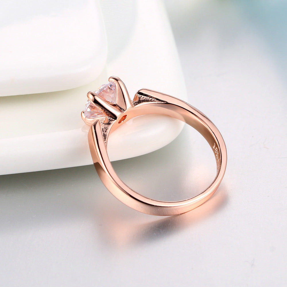 SOLITAIRE ROSE - Solitär Ring in Rosegold