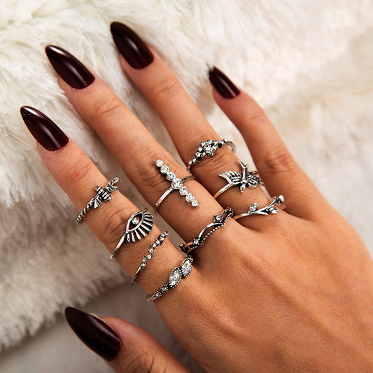 MYSTIQUE NINE - Ringset mit Statement Elementen