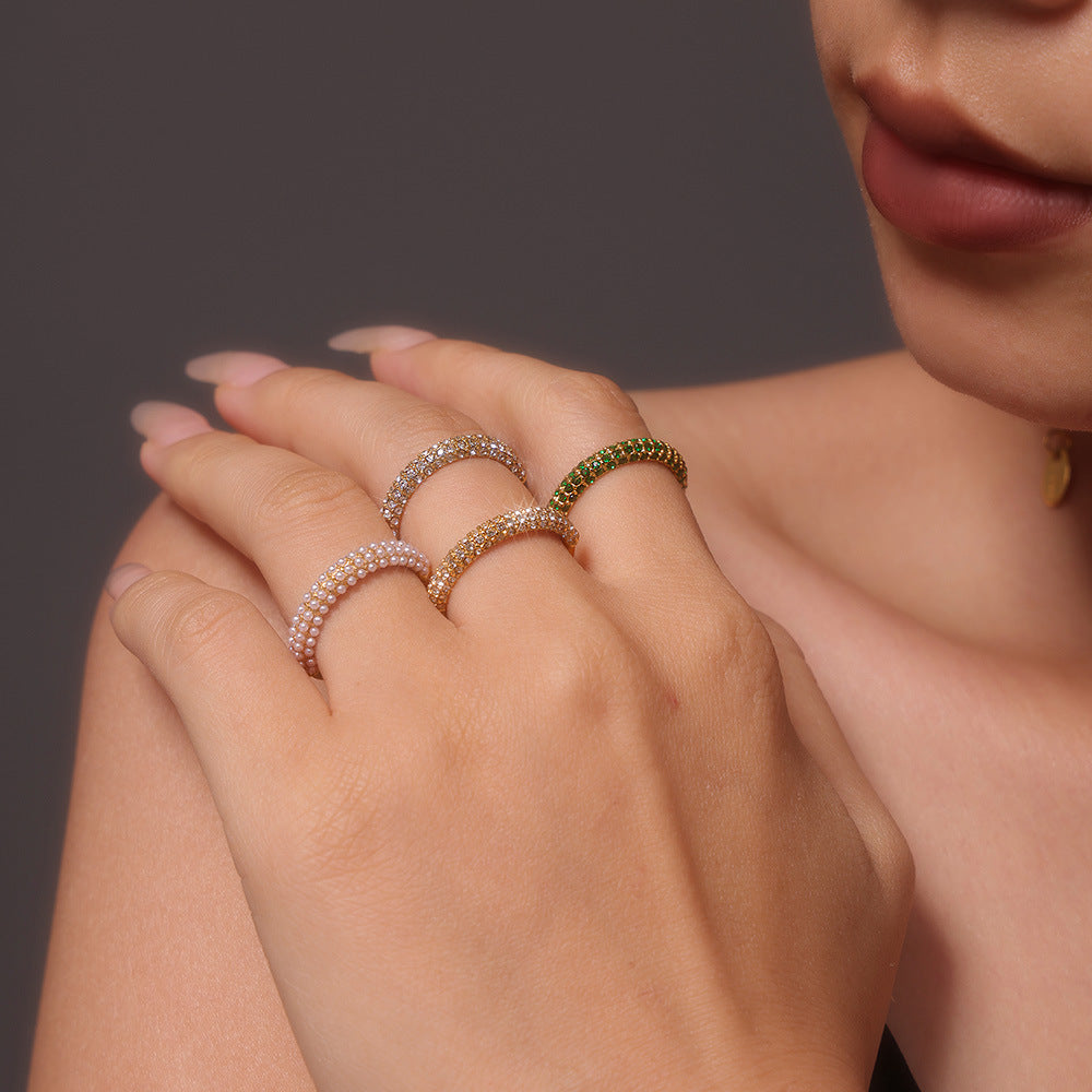 PEARL ELITE - Eleganter Ring mit Perlenakzent