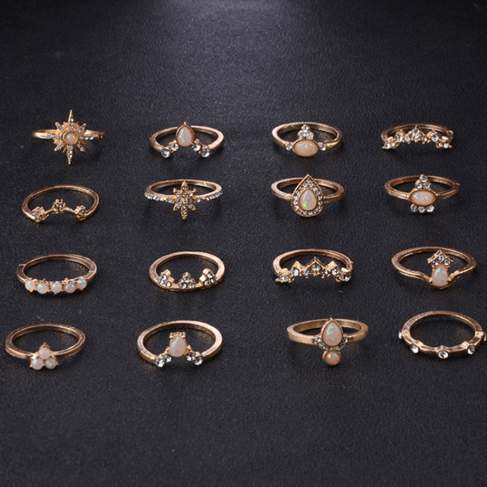 ROYAL DROP - Edles Ringset mit kronen Details