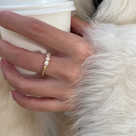 SOFT PEARL - Ring mit Perlen