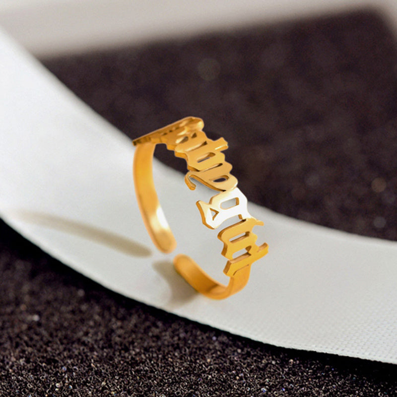BABYGIRL GOLD - Vergoldeter Schriftzug Ring
